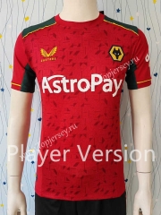 Player Version 2023-2024 Wolverhampton Wanderers Away Red Thailand Soccer Jersey AAA-807