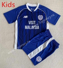 2023-2024 Cardiff City Home Blue Kids/Youth Soccer Uniform-AY