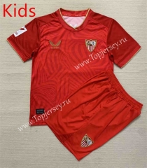 2023-2024 Sevilla Away Red Youth/Kids Soccer Uniform-AY