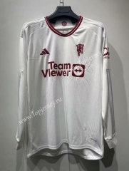 2023-2024 Manchester United 2nd Away White LS Thailand Soccer Jersey AAA-422