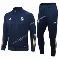 2023-2024 Real Madrid Royal Blue Thailand Soccer Jacket Uniform-411