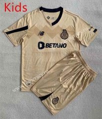 2023-2024 Porto Away Yellow Kids/Youth Soccer Uniform-AY