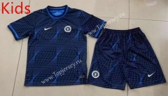 2023-2024 Chelsea Away Royal Blue Kid/Youth Soccer Uniform-507
