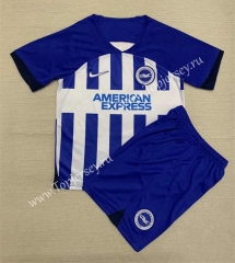 2023-2024 Brighton & Hove Albion Home Blue&White Soccer Uniform-AY