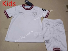 2023-2024 West Ham United Away White Kids/Youth Soccer Uniform-507