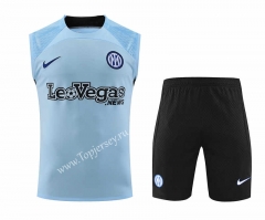 2023-2024 Inter Milan Light Blue Thailand Soccer Vest Uniform-418