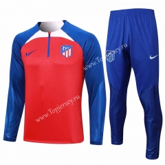 2023-2024 Atletico Madrid Red Thailand Soccer Tracksuit-815