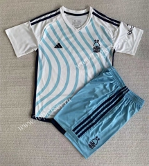 2023-2024 Nottingham Forest Away Blue&White Soccer Uniform -AY