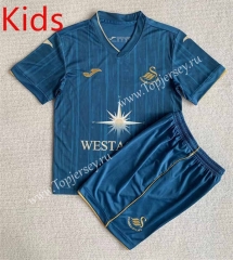 2023-2024 Swansea City Away Blue Kids/Youth Soccer Uniform-AY