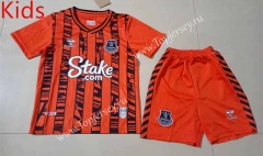 2023-2024 Everton Away Orange Kids/Youth Soccer Uniform-507