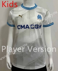 Player Version 2023-2024 Olympique de Marseille Home White Kid/Youth Soccer Jersey-SJ