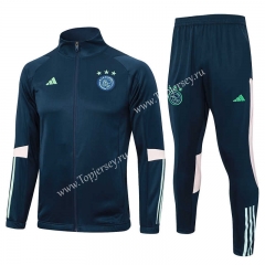 2023-2024 Ajax Royal Blue Thailand Soccer Jacket Uniform-815