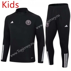 2023-2024 Inter Miami CF Black Kids/Youth Soccer Tracksuit-411
