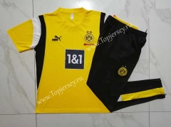 2023-2024 Borussia Dortmund Yellow Short-sleeved Thailand Soccer Tracksuit -815