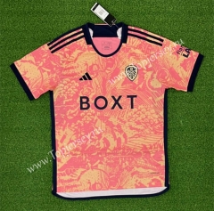 (S-4XL) 2023-2024 Leeds United 2nd Away Pink Thailand Soccer Jersey AAA-403