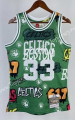Retro Version 85-86 Boston Celtics Green #33 NBA Jersey-311