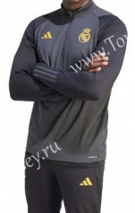 2023-2024 Real Madrid Gray Thailand Soccer Tracksuit-411