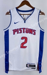 2023-2024 Detroit Pistons White #2 NBA Jersey-311