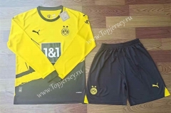 2023-2024 Borussia Dortmund Home Yellow LS Soccer Uniform-8381