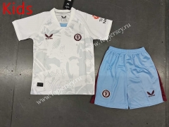 2023-2024 Aston Villa Away White Kids/Youth Soccer Uniform-8679