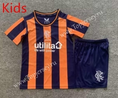 2023-2024 Rangers 2nd Away Orange&Blue Kids/Youth Soccer Uniform-7809
