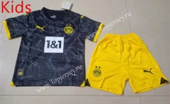 2023-2024 Borussia Dortmund Away Black Kids/Youth Soccer Uniform-507