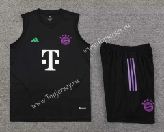 2023-2024 Bayern München Black Thailand Soccer Vest Uniform-418