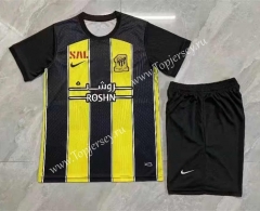 2023-2024 Al Ittihad Saudi Home Yellow&Black Soccer Uniform-709