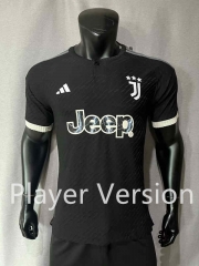 Player Version 2023-2024 Juventus 2nd Away Black Thailand Soccer Jersey AAA-4691