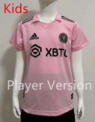 Player Version 2023-2024 Inter Miami CF Home Pink Kids/Youth Soccer Jersey-SJ