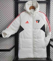 2023-2024 Sao Paulo White Cotton Coat With Hat-GDP