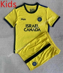 2023-2024 Maccabi Tel Aviv Home Yellow Kid/Youth Soccer Uniform-AY