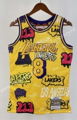 Retro Version 96-97 Los Angeles Lakers Yellow #8 NBA Jersey-311