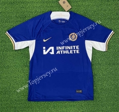 (S-4XL) With Sponsor Version 2023-2024 Chelsea Home Blue Thailand Soccer Jersey AAA-403