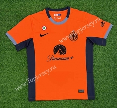 (S-4XL) 2023-2024 Inter Milan 2nd Away Orange Thailand Soccer Jersey AAA-403