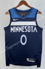 2023 Minnesota Timberwolves Away Navy Blue #0 NBA Jersey-311