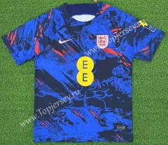2023-2024 England Blue Thailand Training Soccer Jersey AAA