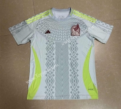 (S-4XL)2023-2024 Mexico Away Gray Thailand Soccer Jersey AAA-818