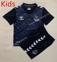 2023-2024 Everton Goalkeeper Black Kids/Youth Soccer Uniform-AY