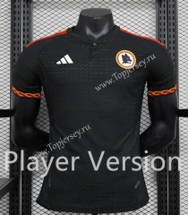 Player Version 2023-2024 Roma 2nd Away Black Thailand Soccer Jersey AAA-888