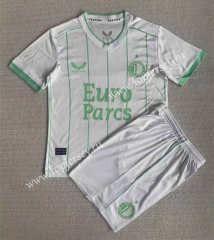 2023-2024 Feyenoord Rotterdam 2nd Away White Soccer Uniform-AY