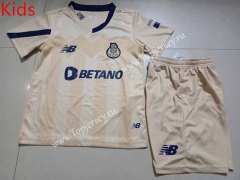 2023-2024 Porto Away Yellow Kids/Youth Soccer Uniform-507