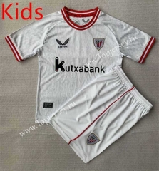 2023-2024 Athletic Bilbao 2nd Away White Kids/Youth Soccer Unifrom-AY