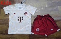 2023-2024 Bayern München 2nd Away White Kids/Youth Soccer Uniform-709