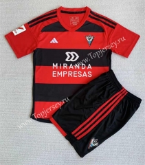 2023-2024 CD Mirandés Home Red&Black Soccer Uniform-AY