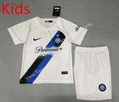 2023-2024 Inter Milan Away White Kid/Youth Soccer Uniform-5391