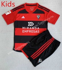 2023-2024 CD Mirandés Home Red&Black Kid/Youth Soccer Uniform-AY