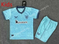 2023-2024 Athletic Bilbao Away Blue Kids/Youth Soccer Unifrom-8975