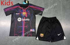 2023-2024 Joint Version Barcelona Black Kid/Youth Soccer Uniform-8679