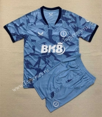 2023-2024 Aston Villa 2nd Away Blue Soccer Uniform-AY